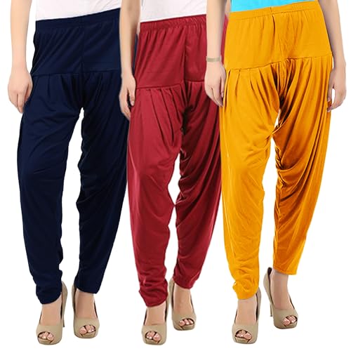 Image of Buy That Trendz Patiala Salwar for Women Relaxed Fit Viscose Patiyala Salwar Harem Bottom Pants