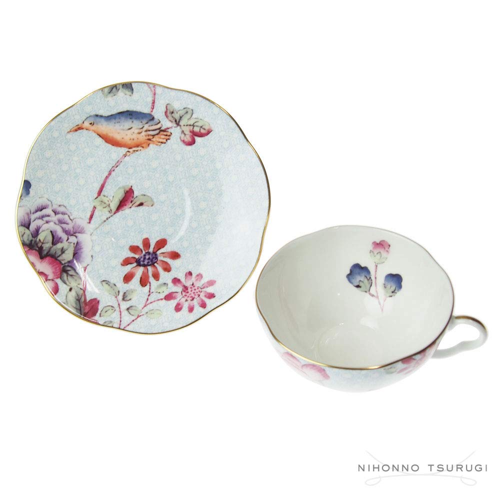 Amazon.co.jp: Wedgwood Cuckoo Tea Story Tea Cup & Saucer, Blue