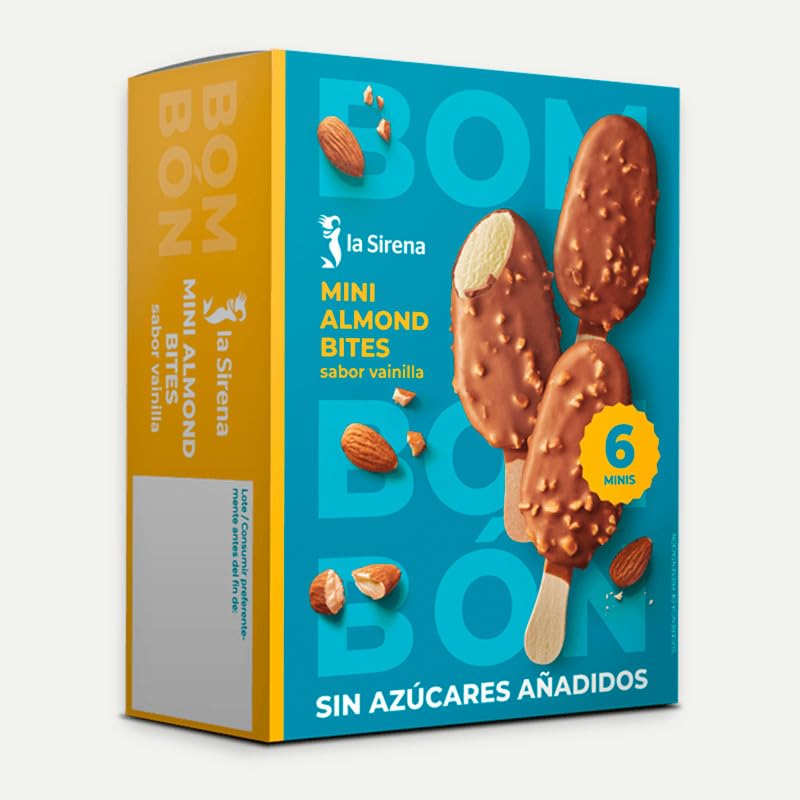 La Sirena Mini Bombón Almendrado Sin Azúcar 6 unidades 300ml (Congelado)