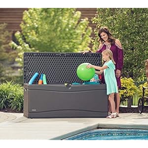 LIFETIME 60298 Heavy Duty Outdoor Storage Deck Box, 130 Gallon, Gray LIFETIME 60298 Heavy Duty Outdoor Storage Deck Box 130 Gallon Gray