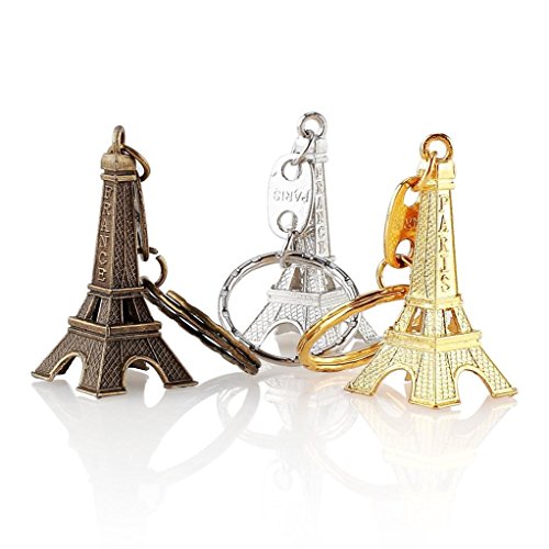 La Tartelette Cute Adornment 3d Eiffel Tower French Souvenir Paris Keychain - Pack of 12 Pcs