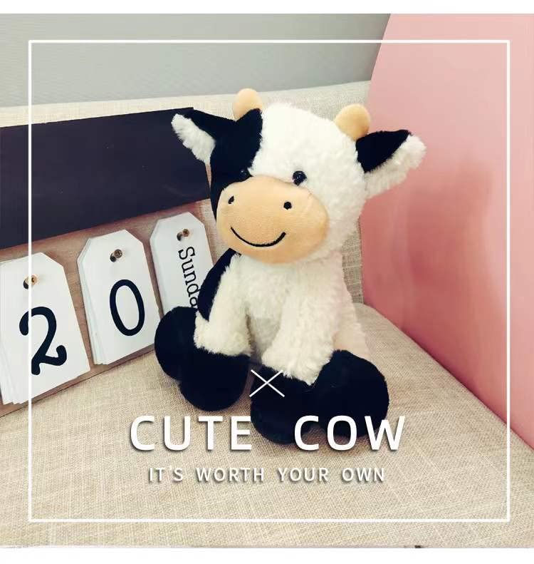Gxdamxz Kuscheltier Kuh - Weiches Plüschtier 22cm Für Kinder & Babys