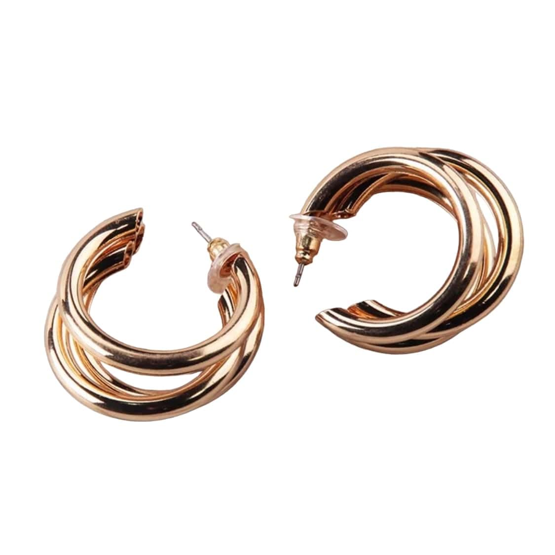 SALTY Fashion Triple Layer Quirky Hoop Earrings for Women & Girls | Ear Tops | Latest | Trendy | Fancy | Stylish | Birthday Gift | Aesthetic Jewellery | Accessories for Everyday Wear (B0CTFKWRHX) Amazon Price History, Amazon Price Tracker