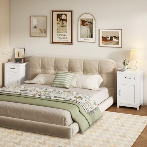 Carpetnalnightstandsetof2nightstandswithdrawerstoragebedsidetableendtablelargemodernwoodwidebedsidestandmidcenturynightstandsforbedroomlivingroomsofacouchofficewhite Urban Country Home Decor Carpetnal night stand set of 2 nightstands with drawer storage bed side table end table large modern wood wide bedside stand mid century night stands for bedroom living room sofa couch office white urban country home decor