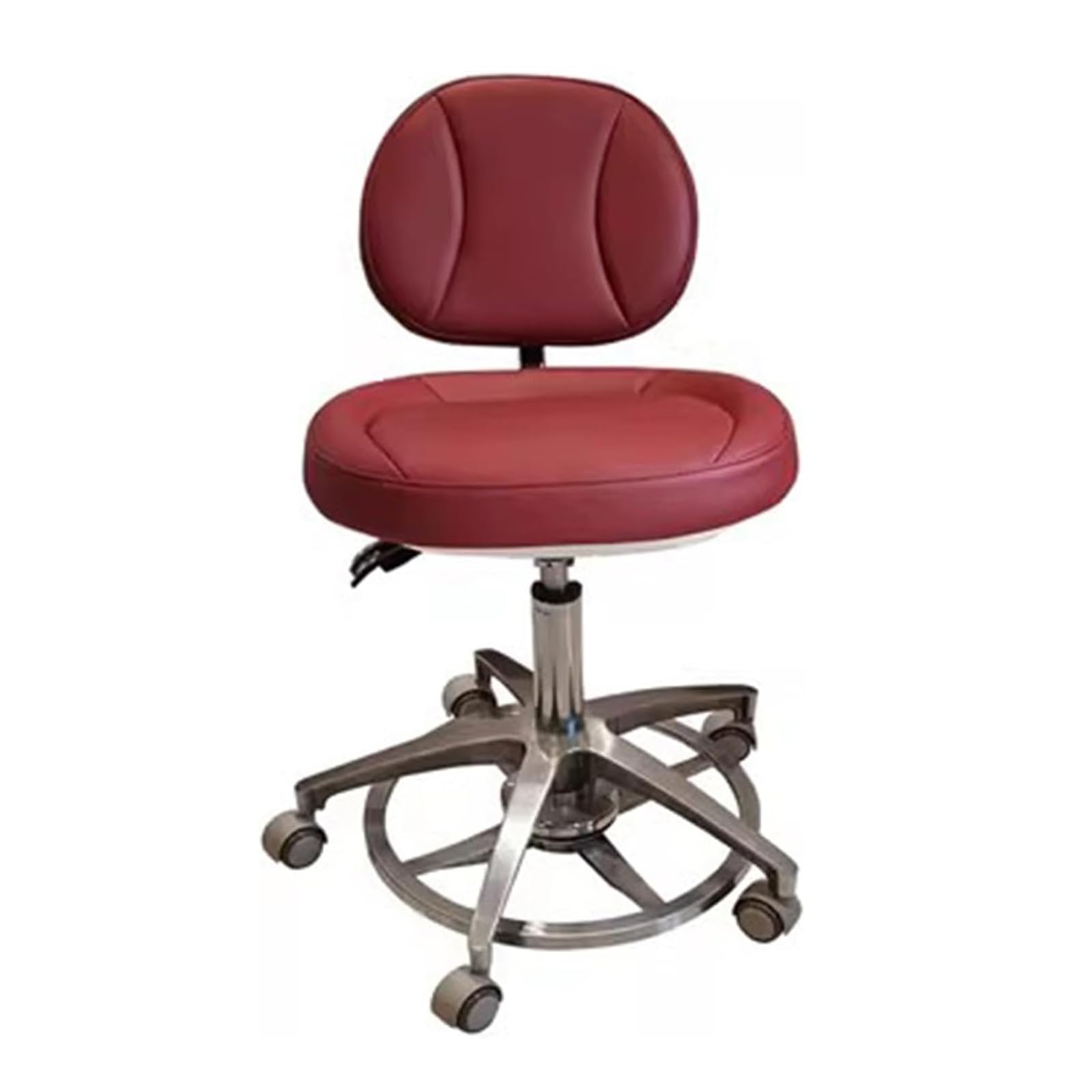 360° Swivel Mobile Chair Dental Doctor's Stool Microfiber Leather Dental Assistant Chair Height Adjustable for Clinics, Dental Offices, Labs,A6