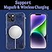 VANAVAGY Wallet Case Compatible for iPhone 13 Mini for Magsafe,RFID Flip Leather Cover with Wrist Supports Wireless Charging with Card Holder and Glass Screen Protector,Navy Blue