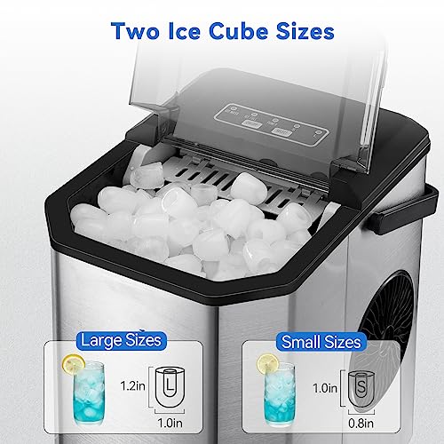 Fabricadora de hielo portátil de mostrador 26 lbs miniatura 4