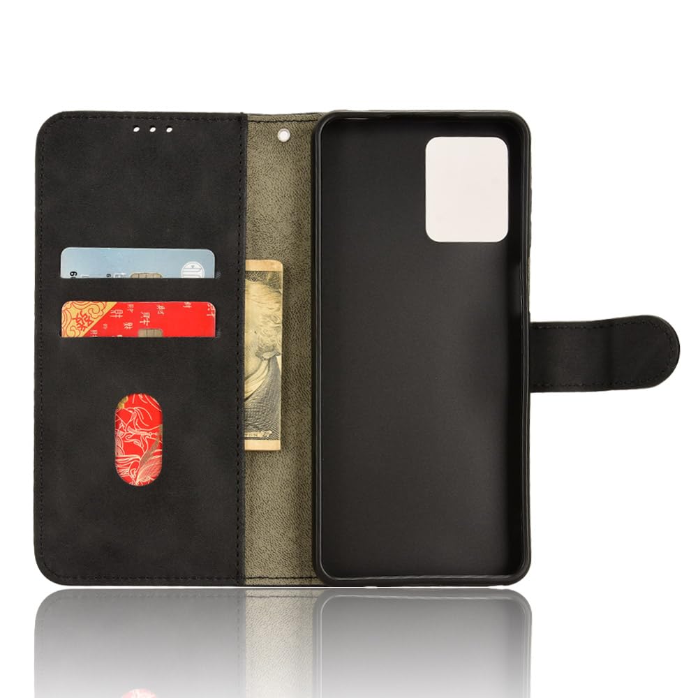 Custodia Portafoglio In Pelle Per Motorola Moto G14 Con Vetro Temperato - Antiurto, Fessure Carte E Supporto