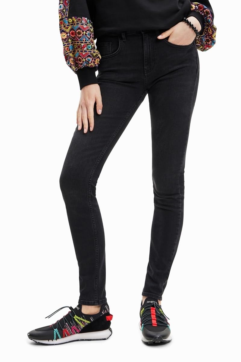 Women's Denim_lia 2000 Casual Pants, Black, 10