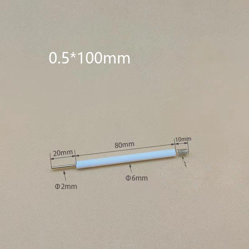1 Stück Platin-Draht-Ringelektrode – 99,99% reines Platin mit anpassbarer Glasummantelung und PTFE-Stab(0.5x100mm)