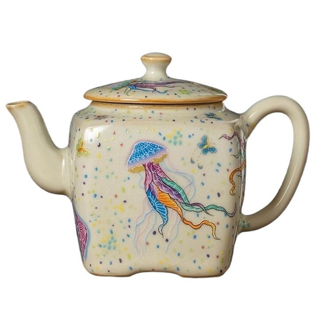 Czajnik do herbaty 175 ml do parzenia herbaty, ceramiczny zestaw do herbaty Kung Fu, pojedynczy dzbanek, chiński zaparzacz do herbaty, mleka, kawy, czajniczek biurowy