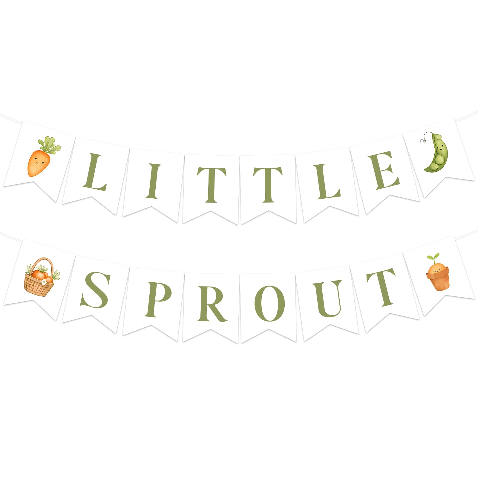 Photo 1 of Little Sprout Banner Baby Shower Decorations A Little Sprout Is on the Way Banner Farmers Market Vegetables Banners for Women Farm Themed Locally Grown Baby Shower Party Supplies