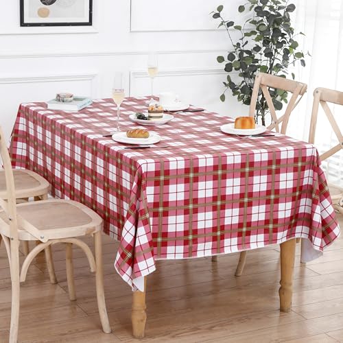 Image of Walrus Heavy Duty Vinyl Tablecloth with Flannel Backing Waterproof Oil-Proof Plastic Table Cloth Stain-Resistant Wipeable Rectangle or Square Table Cover for Indoor and Outdoor (Lattice,54x54 Inch)