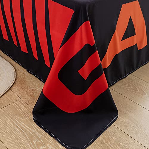 Adasmile A & S Gamer Bedding Set Full Size For Boys Kids Gamer Sheets Video Game Sheets Red Gamepad Fitted Sheet For Kids Video Game Controller Bed Set With 2 Pillowcases Soft Microfiber Home Decor #TOP6