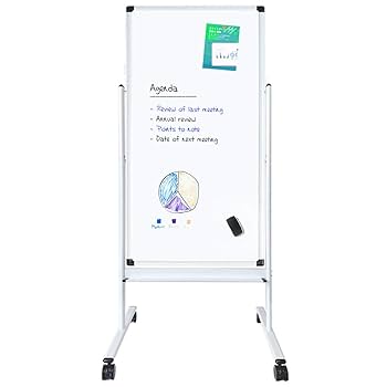 ホワイトボード マーカー 脚付き 縦型 1200mm×600mm 2015,6 Amazon | 法人様向け ホワイトボード 縦型 脚付き 掲示板 600