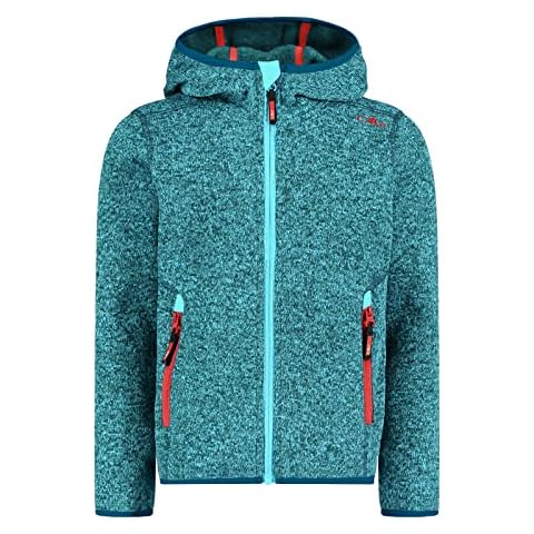 CMP Girls' Knitted Tech Melange Hood Jacket Cover