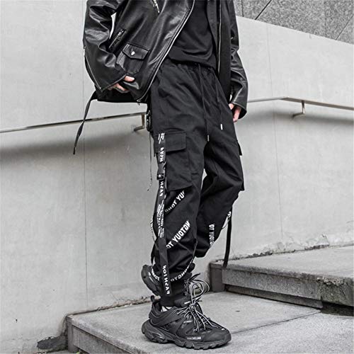 Astellarie Mens Hip Hop Jogger Cargo Pants Sport Harem Pants with Drawstring3