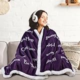 BESTSWEETIE Get Well Gifts for Women Men - Compassion Blankets for Women Cancer Gifts Energy Soft Sherpa Blanket Care Package Gifts for Mom Friend Grandma(50'x60',Purple)