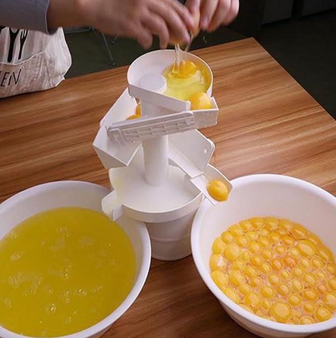 Verstellbares Eiertrennwerkzeug für schnelle Eigelb- und Weißtrennung, unverzichtbares Küchenutensil zum Backen und Kochen, leicht zu reinigen, intelligentes Kochzubehör