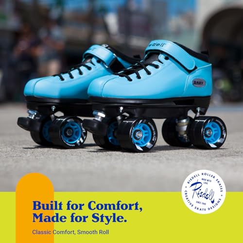 Image of Riedell Dart Roller Skates for Men and Women - Colorful, Ultra-Durable Speed Skate with Precision Fit and Matching Color Wheels, Roller Skates