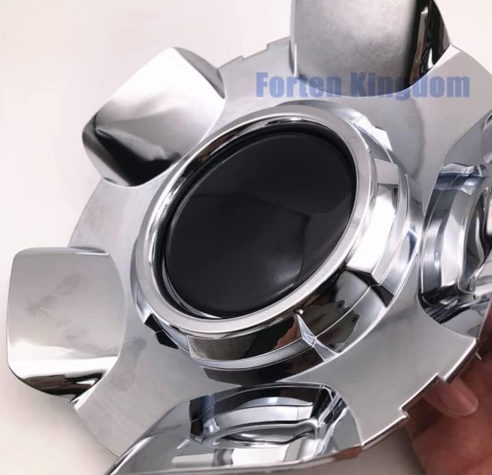 Miniatura 2 de FUQUYUAN 4 tapacubos cromados para rueda 5417#9597345 para Chevy Silverado Tahoe Suburban Avalanche 2007-2014, 9597347 (negro 4 piezas)