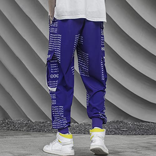 Purple Overalls Streetwear Functional Trousers Sweatpants Techwear Hip Hop Men's Harem Cargo Tactical Pants4