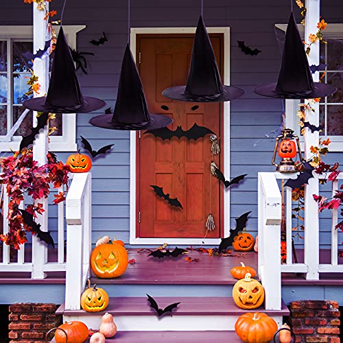 Sumind SUMIND-BLACK WITCH HAT BULK-49 20 Pieces Halloween Decorations Witch Hats Black Hanging Floating Witch Hat Bulk For Women 60 Pieces 3D Bat Stickers Wall Decal thumb #1