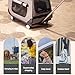 RUYICZB Pet Carrier with Wheels for Cat,Cat Dog Carrier with Telescopic Handle and Breathable Mesh Perfect for Travelling,Rolling Cat Carrier for 2 Small Cats,Black