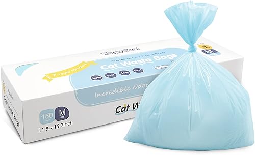 Happy Seal Bolsas de arena para gatos, sin perfume, bolsas para excrementos de perros, bolsas de eliminación de desechos de perros para perros,