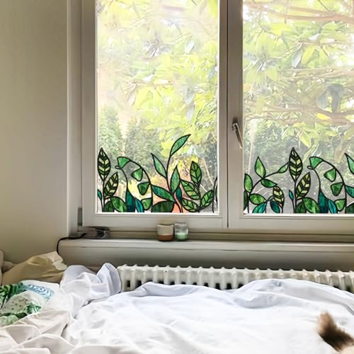 funlife Green Leaves Window Cling