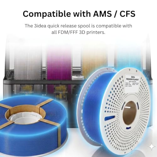 Image of 3IDEA PLA Luminous 3D Printer Orange Filament 1.75mm, 1KG with Reusable Spool, Glow in the Dark, Dimensional Accuracy ±0.02mm, Premium PLA for Smooth & Consistent Printing