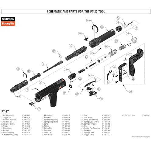 Simpson Strong-Tie PT-301903 - Piston Flat (inc. Ring) for PT-27