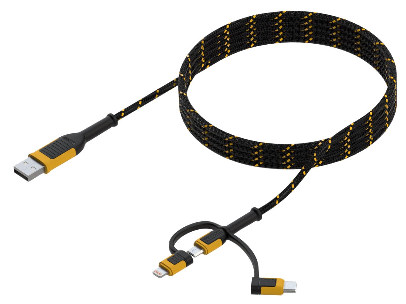 Dewalt 131 1356 Dwg Reinforced Braided 3-In-1 Combo Cable 1.8M (6Ft) Dwt1311356 826341052160