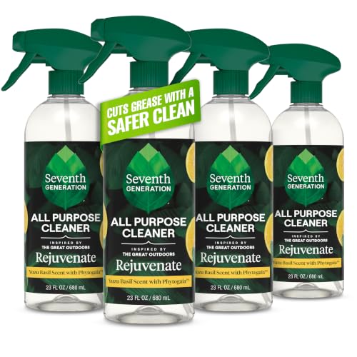 Image of Seventh Generation All Purpose Cleaner Rejuvenating Yuzu Basil, For All Surfaces, 23 fl oz, Pack of 4