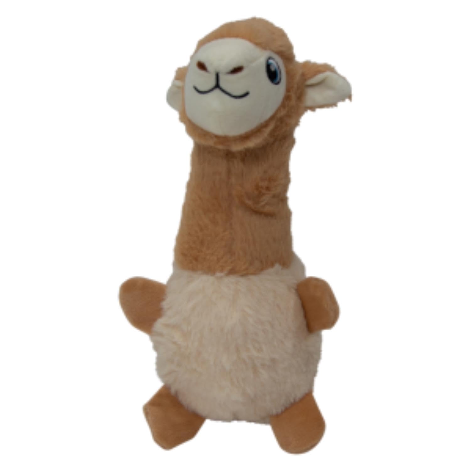 JACK AND VANILLA, Alpaca Squeeker Soft and Durable Fabric Toy for Dogs and Cats, Machine Washable, 16 cm, Beige, for All Breeds
