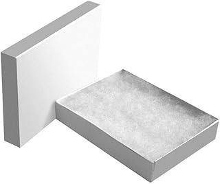 Glossy White Cotton Filled Gift Packaging Boxes (5-3/8