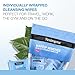 Neutrogena Makeup Remover Wipes Singles, Individually Wrapped, Daily Facial Cleanser Towelettes, Gently Removes Oil & Makeup, Alcohol-Free, 20 ct