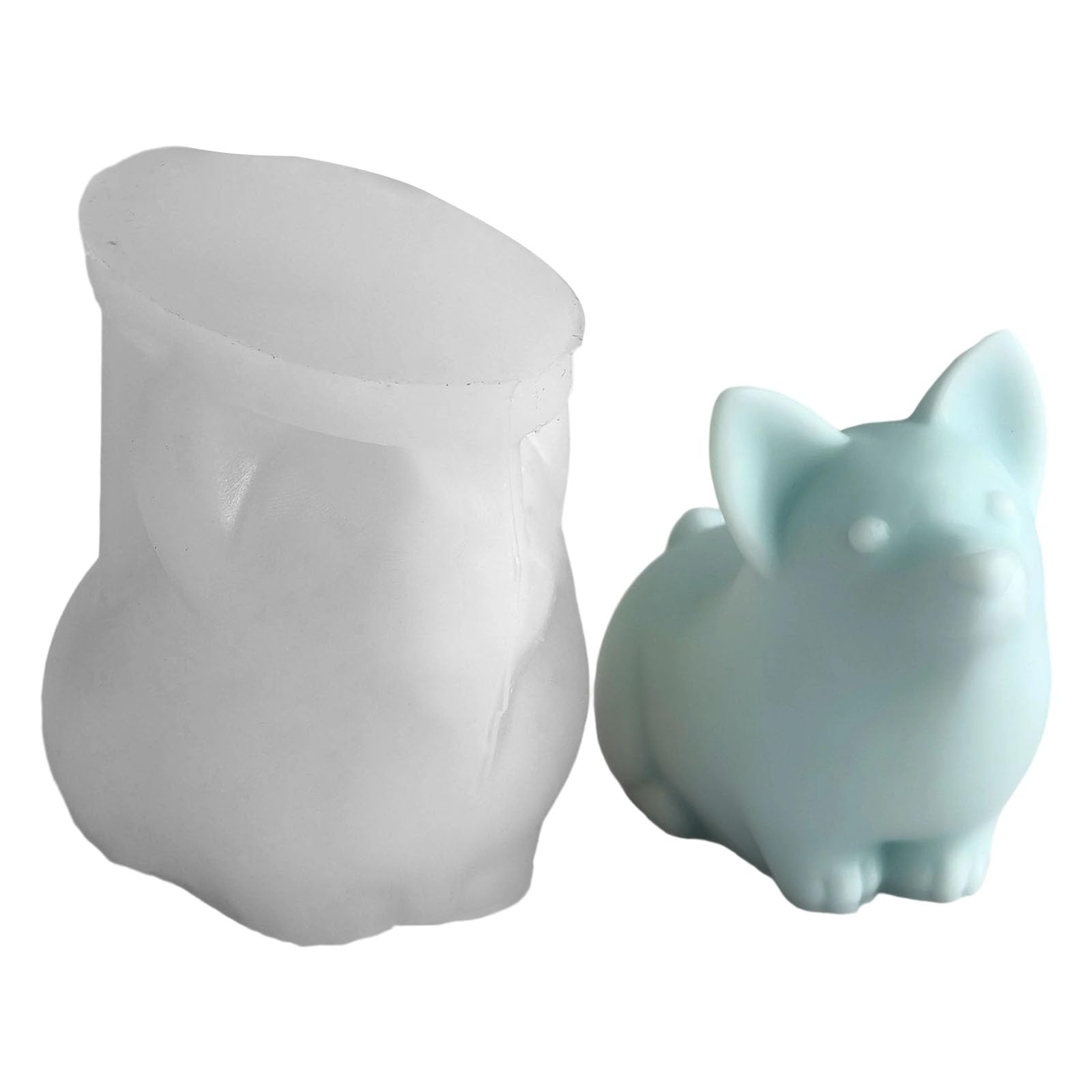 Buxuaaaa Realistic Shib Canine Silicone Flame Cast Flexible Recyclable Handbuilt Craft Tool for Homebrewed Candlewax Productions Shib Canine Flame Cast