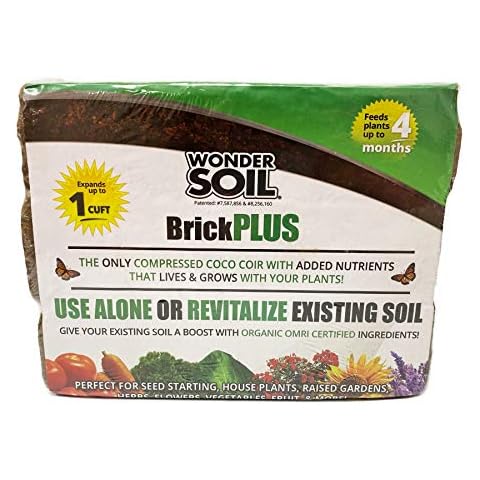 WONDER SOIL | Organic Coco Coir Brick | The Only Ready to Plant Compressed Coco Coir Fully Loaded with Nutrients | 3 Bricks Expands to 7.5 Gallons | Incl Worm Castings & Nutrients | 3 Pack Cover