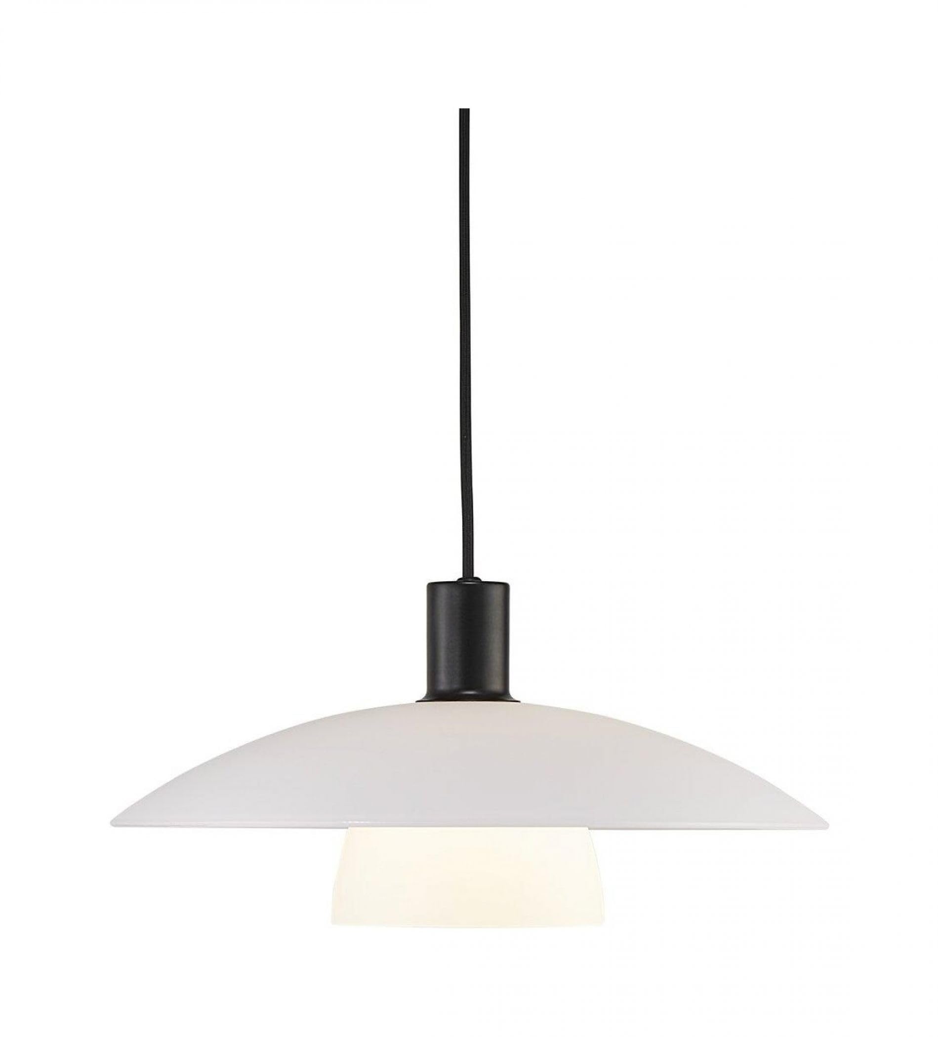 Nordlux Verona Indoor Pendant/Ceiling Light Black Glass, E27 40W with Adjustable Cable-Bedroom, Living Room, Kitchen, Office, Bedside or Study. IP20, Class 2 (Double Insulated)