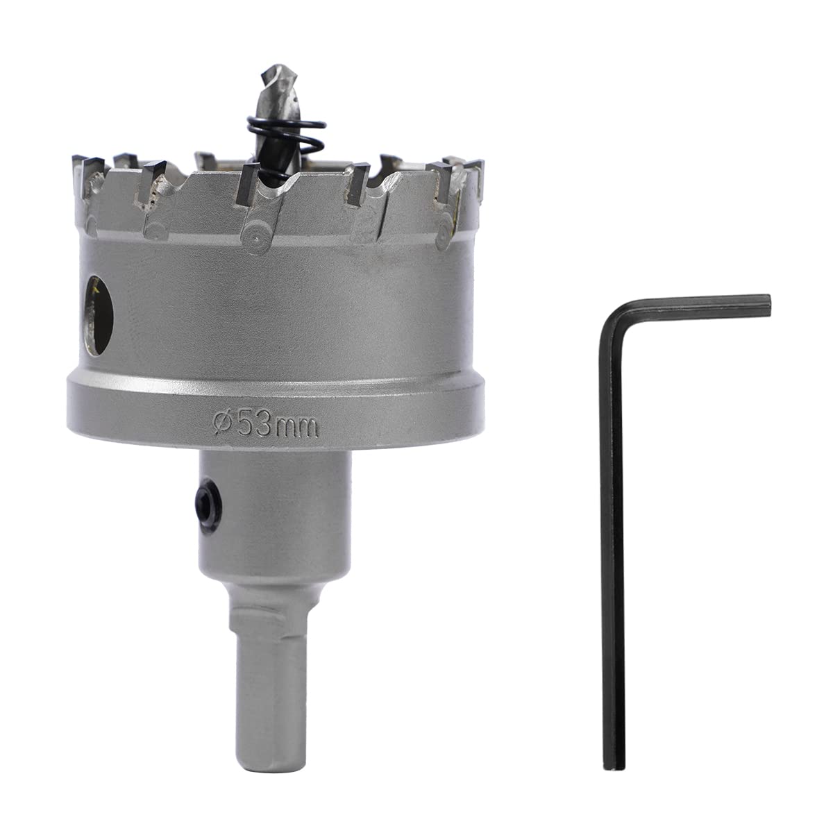 Dribotway Bi-Metal Hole Saw 53mm TCT Carbide Heavy Duty Industrial Grade Stainless Steel Hole Cutter for Mental Wood Stainless Steel Plastic Copper
