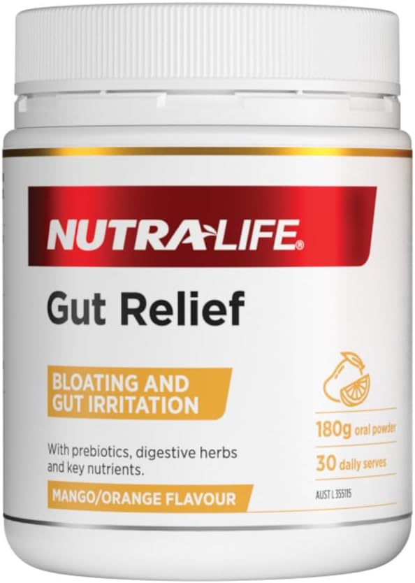 Australian Gut Relief High Potency Curcumin, Aloe Vera, Acacia Fiber, Slippery Elm
