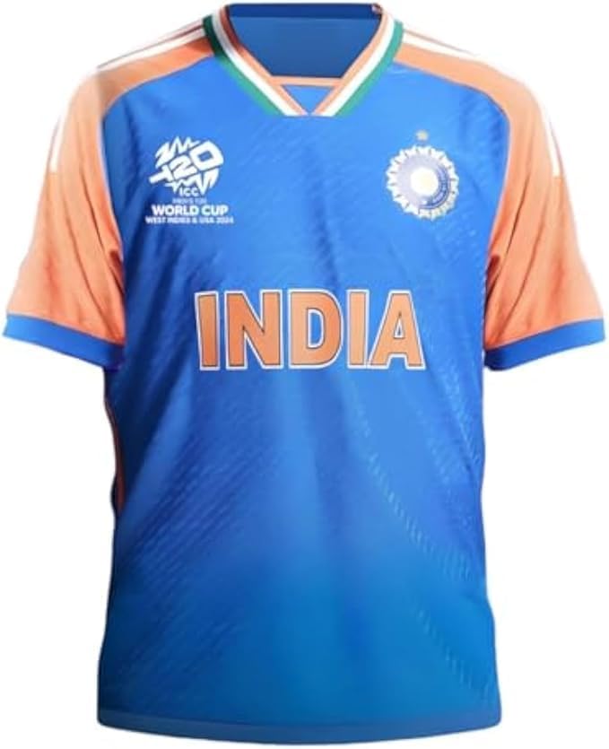 India Cricket Fan Jersey, 2024, X-Large, Blue