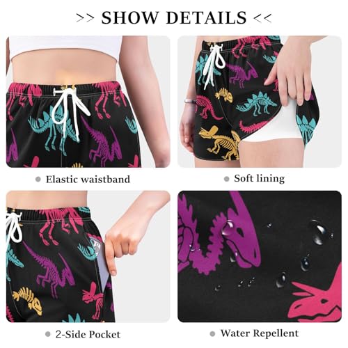 Women Board Shorts Beach Swimwear Bottoms 3.7" Inseam S-XXL4