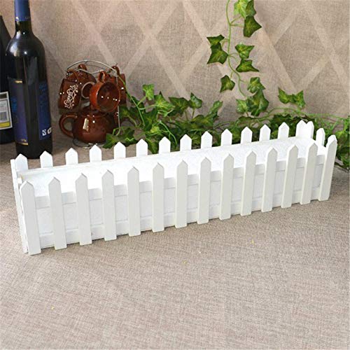 2 Pcs Wooden Picket Fence Window Box/Flower Box Flower Plant Pot Window Box Garden Decking Fence For Garden Basket Plant Container Home Decor (Color : 30Cm) #TOP3