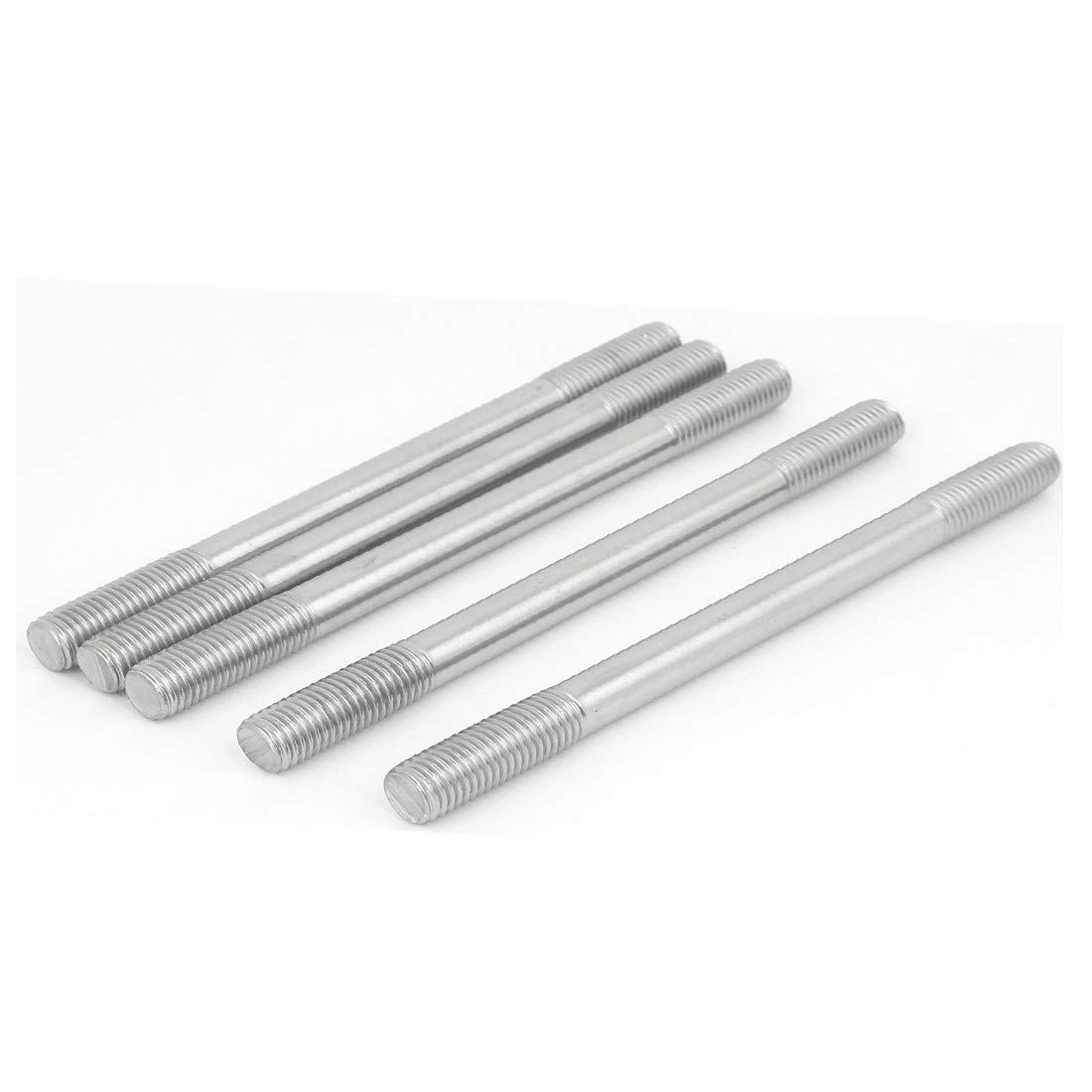 New Lon0167 M14 x Destacados 200 mm 304 eficacia confiable tornillo de tornillo de tornillo de tornillo de rosca de extremo doble de acero inoxidable 5pcs(id:7ba a8 2d 21c)