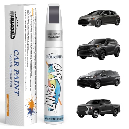Image of 1G3 Magnetic Gray Metallic Car Touch Up Paint for Toyota, Color Match Auto Paint Repair Pen,Professional Car Scratch Repair Remover Pen Quick Drying, Easy to Use