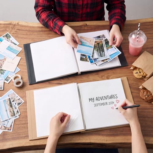 Álbum de fotos grande Marspark, 2 unidades, para fotos de 3", 4", 5" y 6", con hojas autoadhesivas, 30 hojas, álbum laminado de calidad archivística en papel kraft, para scrapbook DIY, familias, bodas y aniversarios miniatura 6