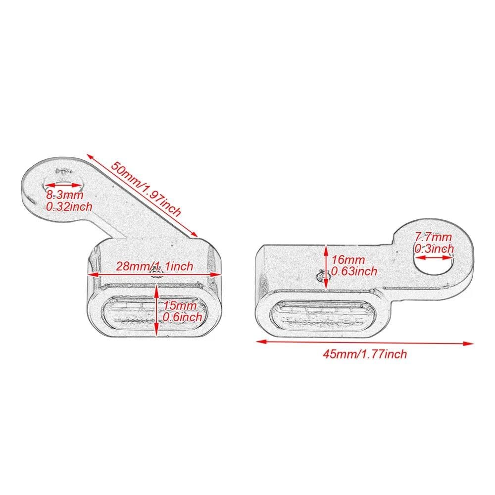Intermitentes para Harley para Sportster 04-20 XL 72 48 883 1200 Indicadoresseñal Giro Motocicleta Hierro LED Ámbar Luces Circulación con Marca E Lámpara señal(Yellow Lamp housing)