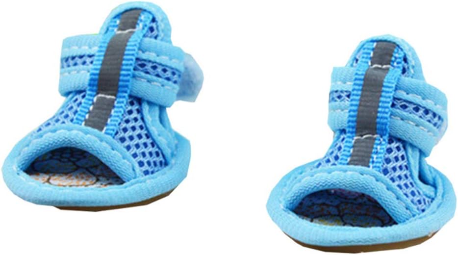 Ipetboom 4pcs Breathable Soft Mesh Dog Shoes Medium Size